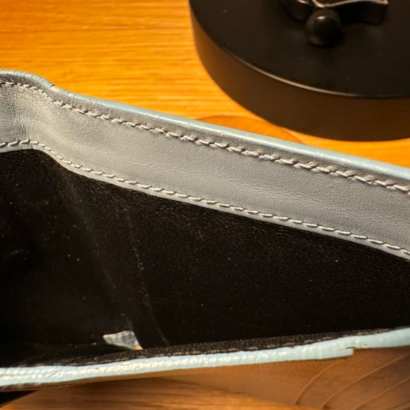 YSL Light Blue Tri Fold Wallet - Picture 3 of 8